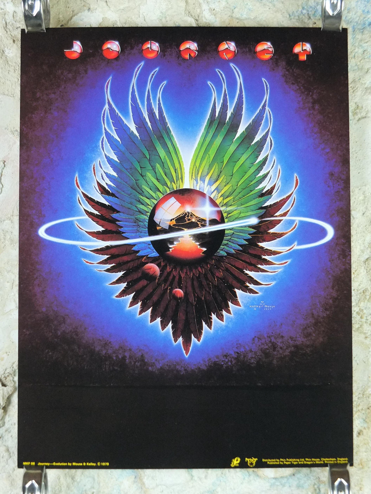 1979 Journey Poster, Evolution, Steve Perry, by Stanley Mouse and Alton Kelley, music wall art decor
