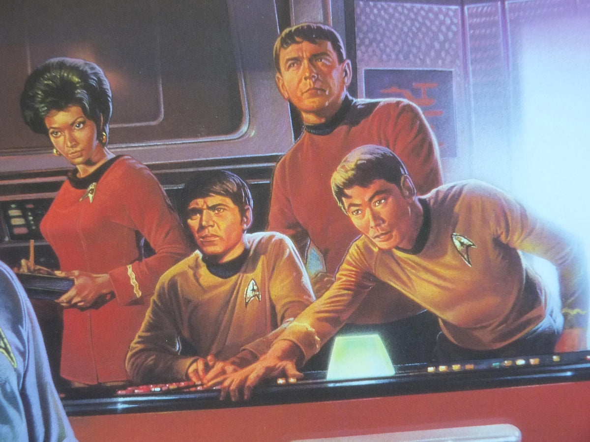 1992 Star Trek Crew Poster, USS Enterprise, by Drew Struzan, William Shatner, Paramount Pictures, wall art cinema film memorabilia