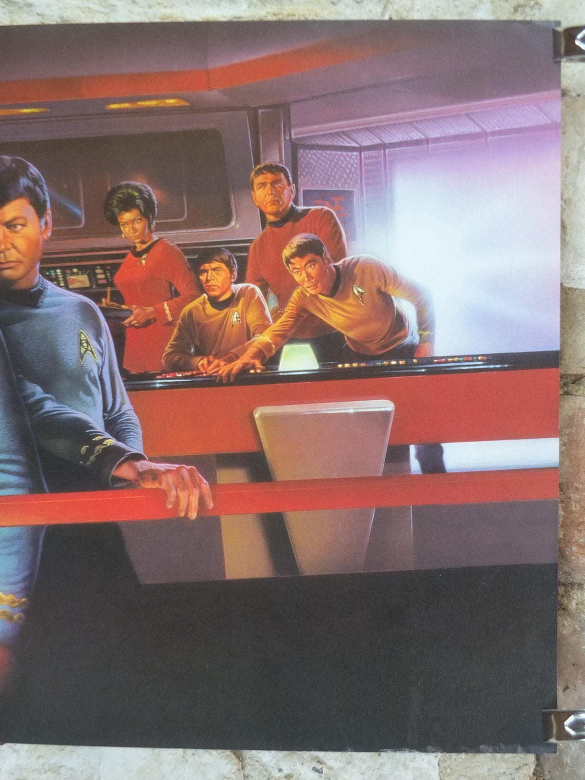 1992 Star Trek Crew Poster, USS Enterprise, by Drew Struzan, William Shatner, Paramount Pictures, wall art cinema film memorabilia