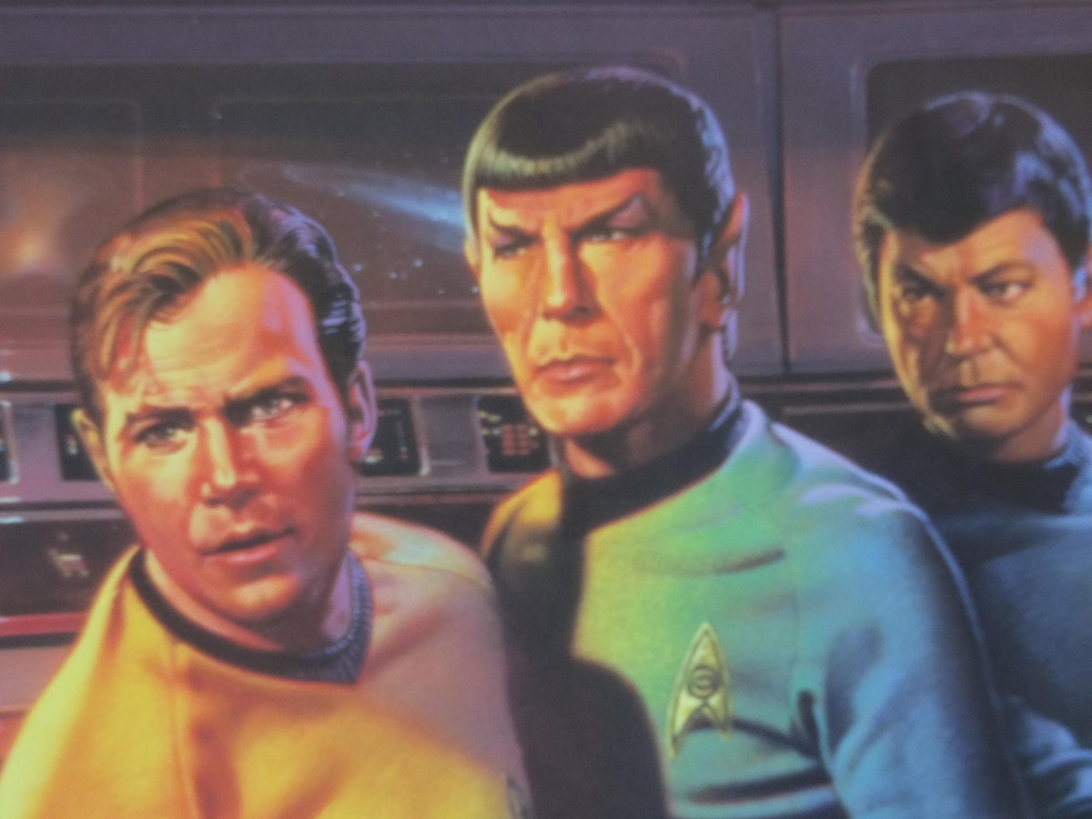 1992 Star Trek Crew Poster, USS Enterprise, by Drew Struzan, William Shatner, Paramount Pictures, wall art cinema film memorabilia