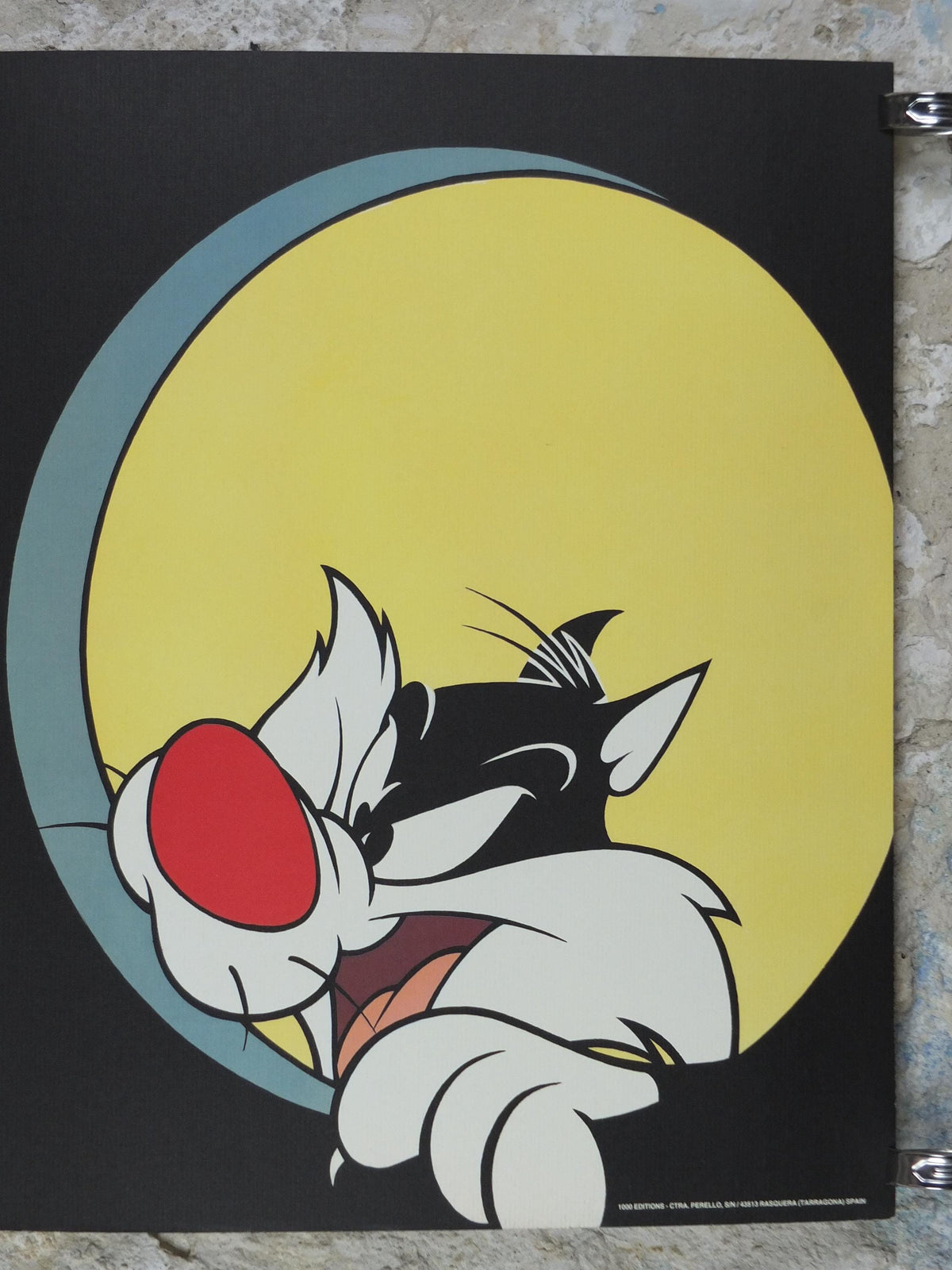 1995 Sylvester the Cat and Tweety Bird Poster, Looney Tunes and Merrie Melodies by Warner Bros, cartoon and comic wall art decor