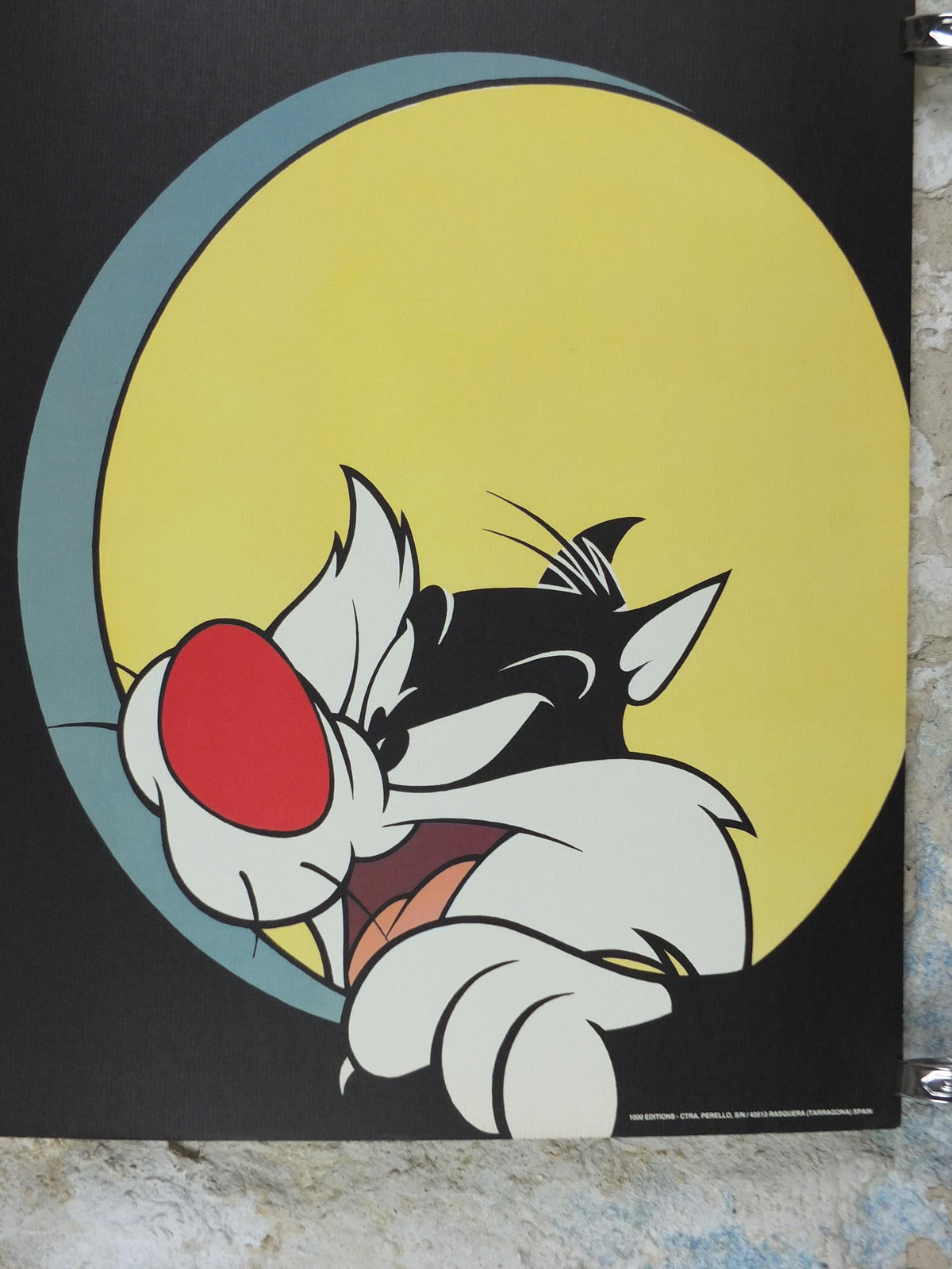1995 Sylvester the Cat and Tweety Bird Poster, Looney Tunes and Merrie Melodies by Warner Bros, cartoon and comic wall art decor