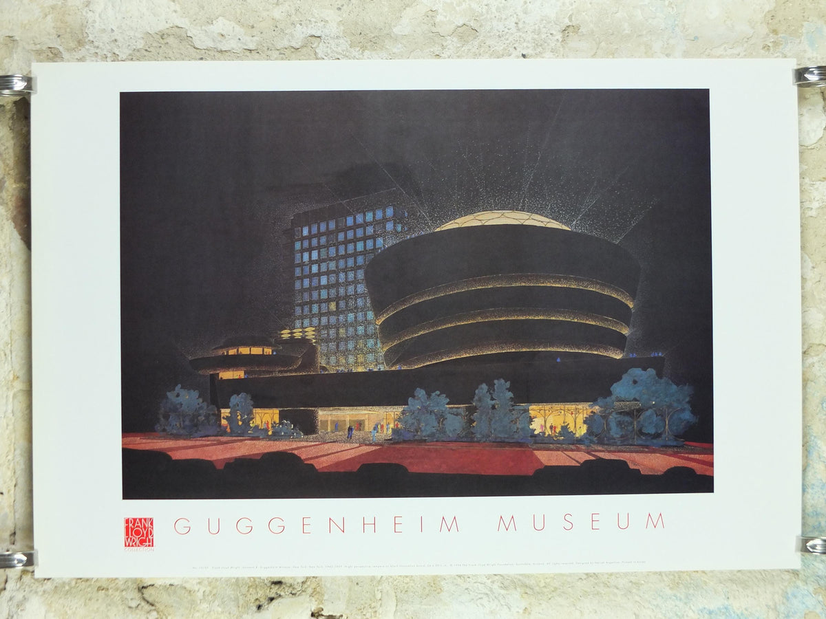 1998 Guggenheim Museum Poster, New York, Frank Lloyd Wright, Solomon R. Guggenheim, wall art decor