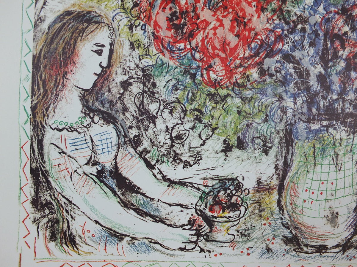 1974 Marc Chagall Poster, The Ride 1970, La Chevauchée, Pace Columbus Ohio, Cubism and Expressionism, gallery exhibition, wall art decor