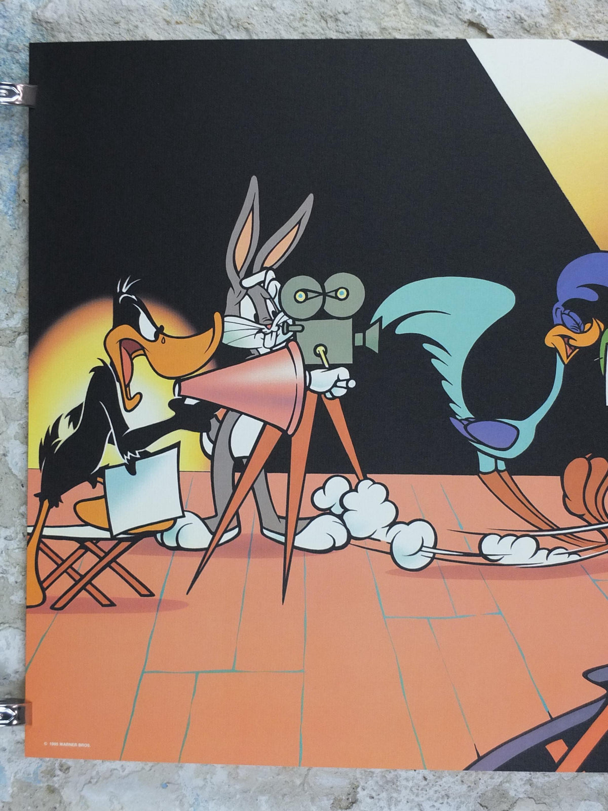 1995 Roadrunner & Wile E. Coyote Poster, Daffy Duck and Bugs Bunny, Looney Tunes and Merrie Melodies by Warner Bros, cartoon wall art decor