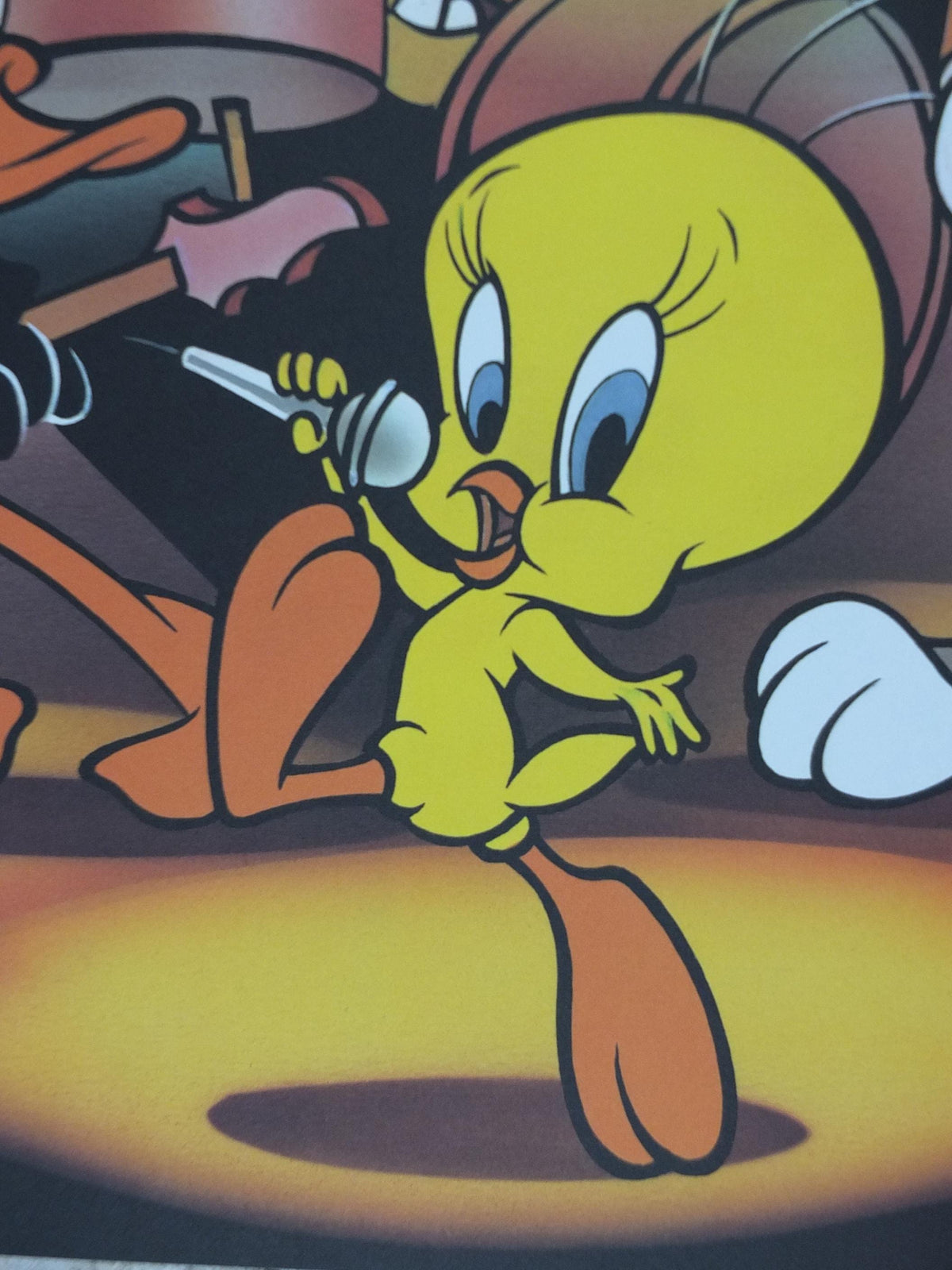 1995 Looney Tunes Band Poster, Tweety Bird, Daffy Duck, Bugs Bunny, Taz, Looney Tunes Merrie Melodies by Warner Bros, cartoon wall art decor
