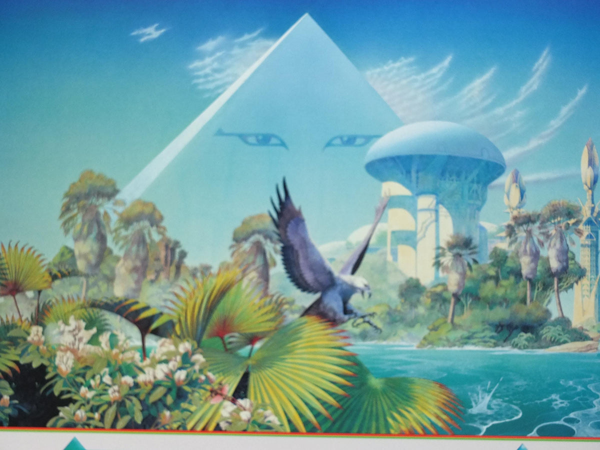 1983 Asia Alpha Poster, by Roger Dean, Asia Pyramid, Eyes, Pomegranate Publications, fantasy landscape, wall art decor