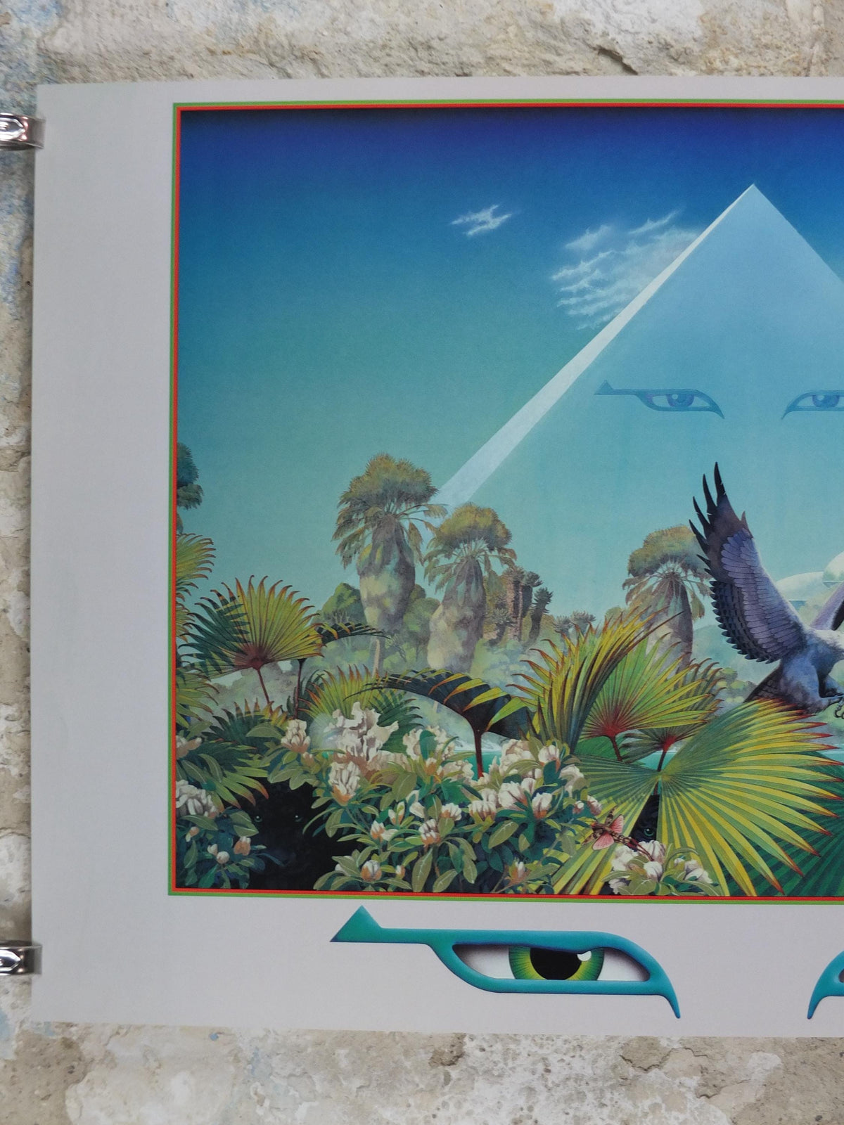1983 Asia Alpha Poster, by Roger Dean, Asia Pyramid, Eyes, Pomegranate Publications, fantasy landscape, wall art decor