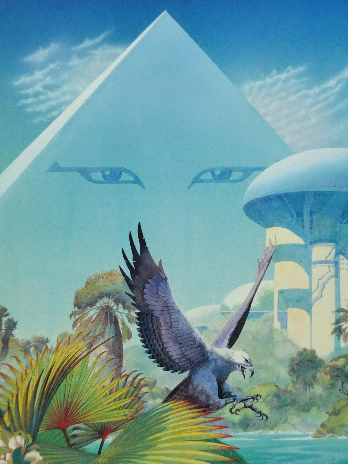 1983 Asia Alpha Poster, by Roger Dean, Asia Pyramid, Eyes, Pomegranate Publications, fantasy landscape, wall art decor