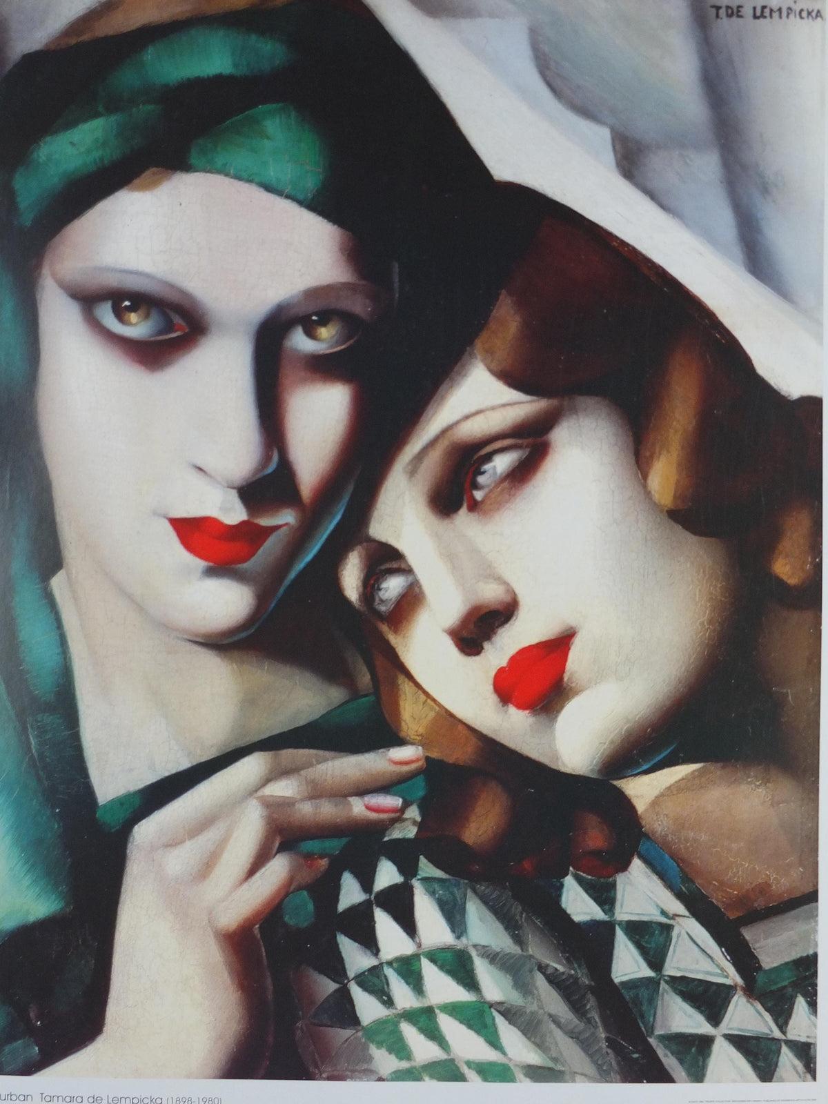 1994 Tamara de Lempicka Poster, The Green Turban 1930, Art Deco Nouveau cubism neoclassical gallery exhibition, wall art decor