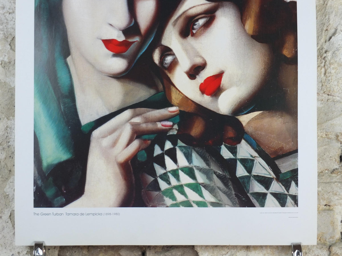 1994 Tamara de Lempicka Poster, The Green Turban 1930, Art Deco Nouveau cubism neoclassical gallery exhibition, wall art decor