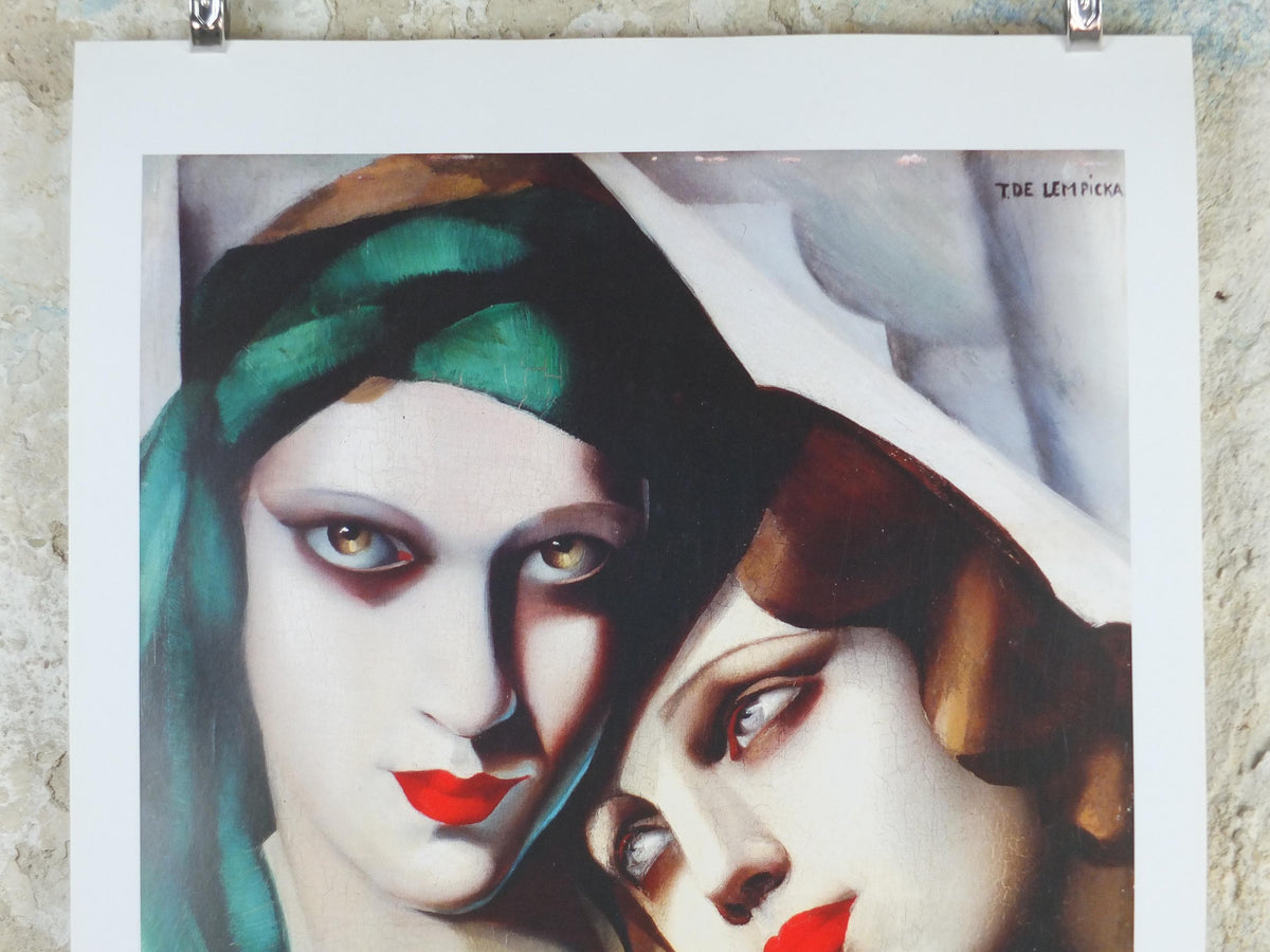 1994 Tamara de Lempicka Poster, The Green Turban 1930, Art Deco Nouveau cubism neoclassical gallery exhibition, wall art decor