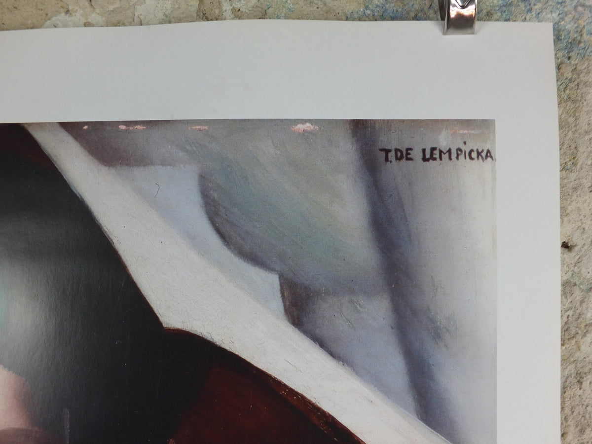 1994 Tamara de Lempicka Poster, The Green Turban 1930, Art Deco Nouveau cubism neoclassical gallery exhibition, wall art decor