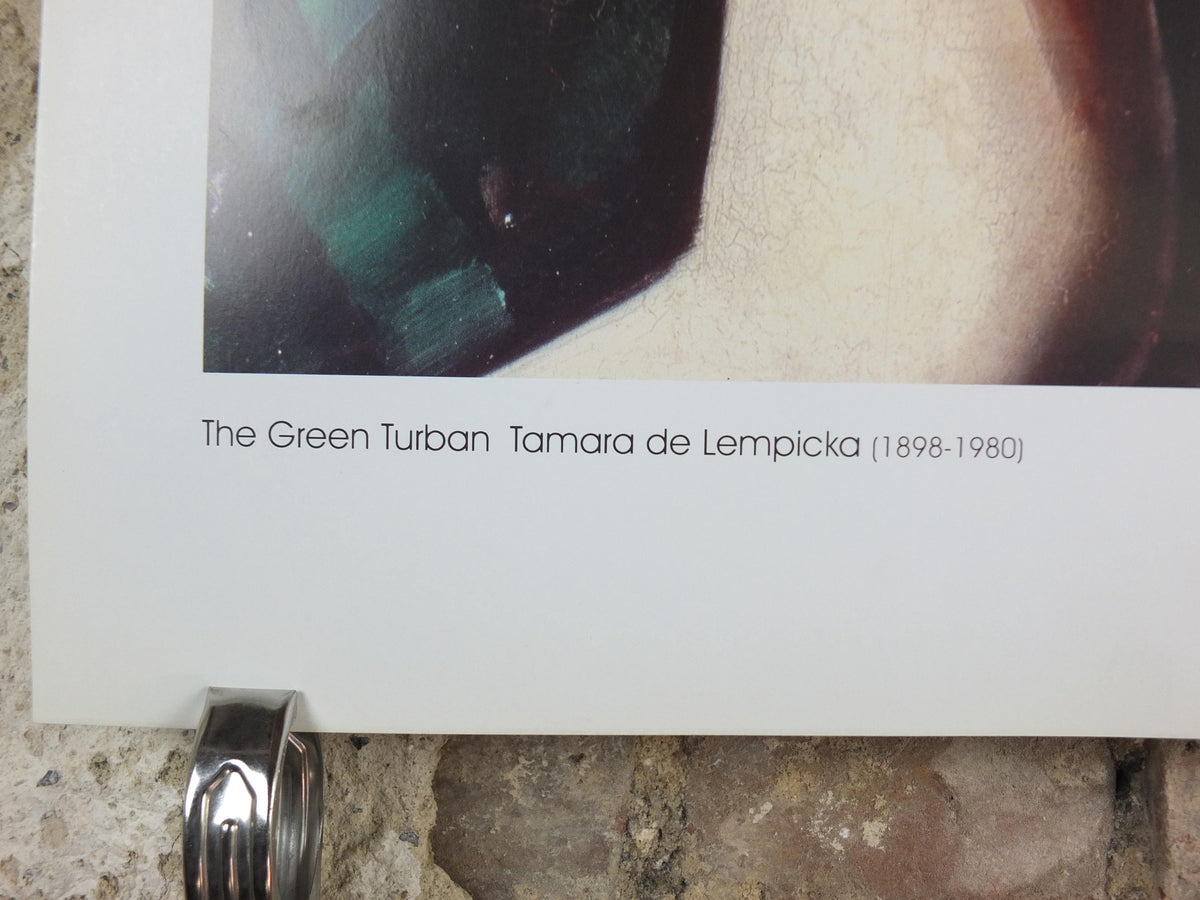 1994 Tamara de Lempicka Poster, The Green Turban 1930, Art Deco Nouveau cubism neoclassical gallery exhibition, wall art decor