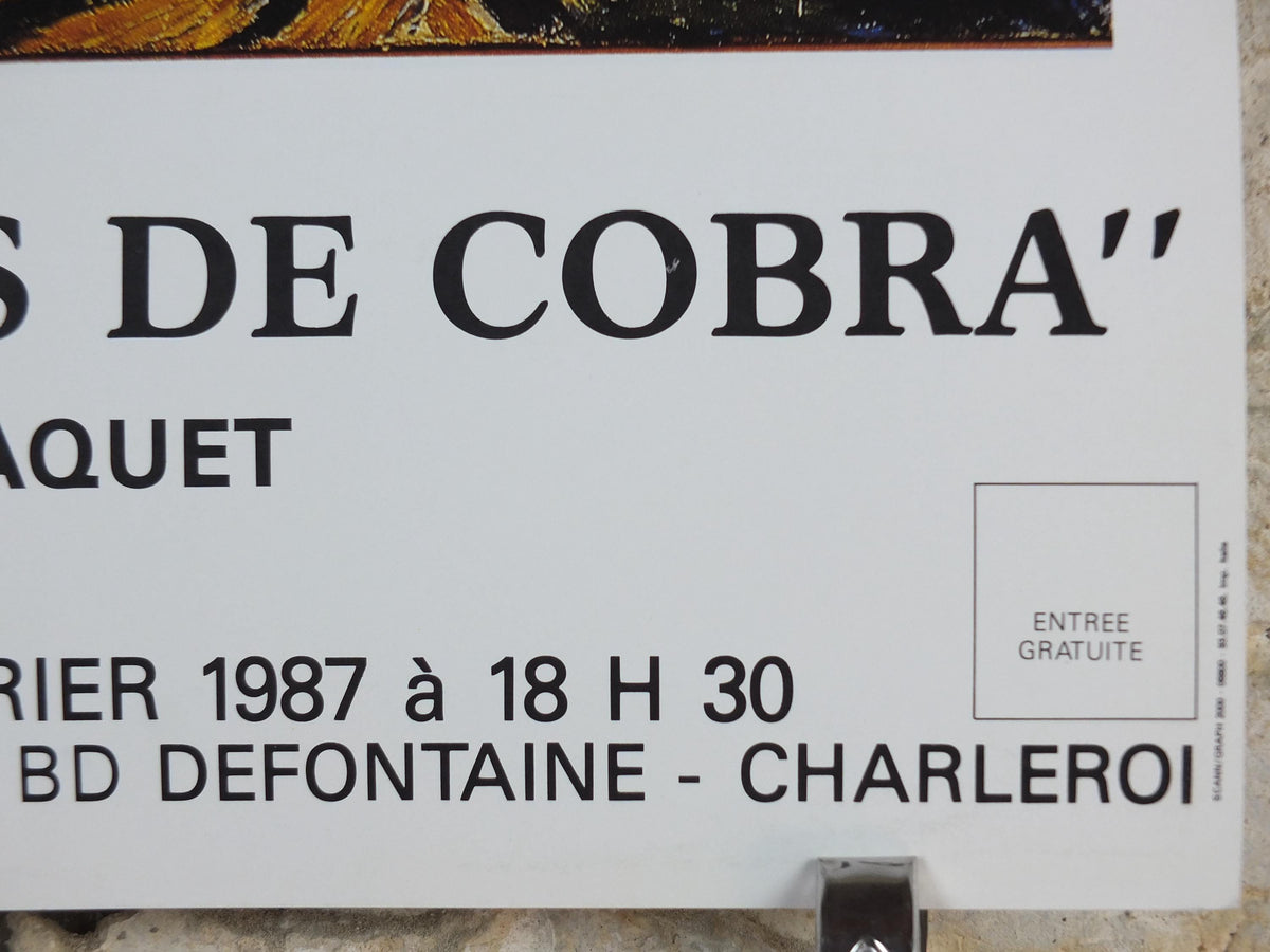 1987 Carl-Henning Pedersen Poster, The Origins of CoBrA, COBRA movement, gallery exhibition, wall art decor
