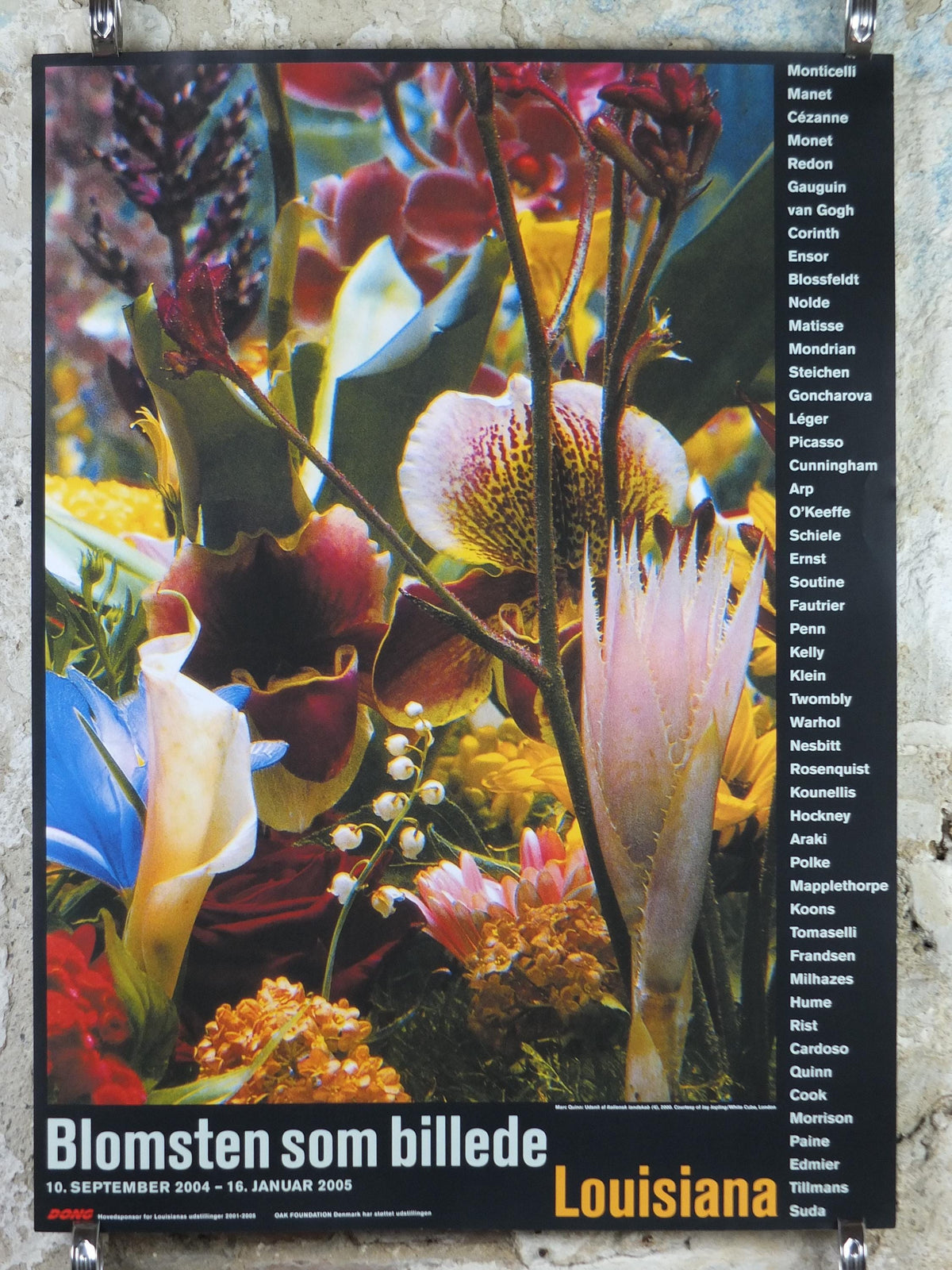 2004 Marc Quinn Poster, Flowers as an Image, Detail of Italian Landscape 2000, colourful Louisiana Museum of Modern Art retro wall art decor