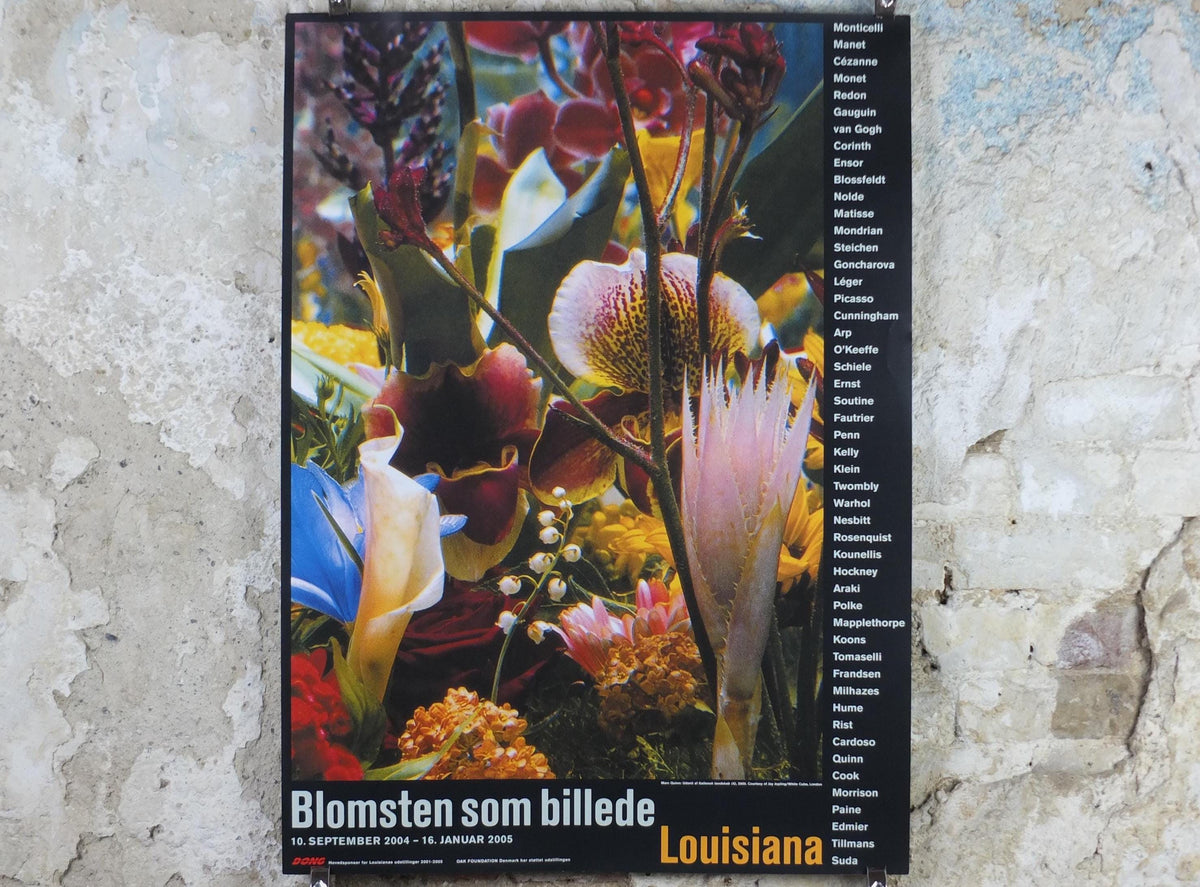 2004 Marc Quinn Poster, Flowers as an Image, Detail of Italian Landscape 2000, Garden, Louisiana Museum of Modern Art retro wall art decor