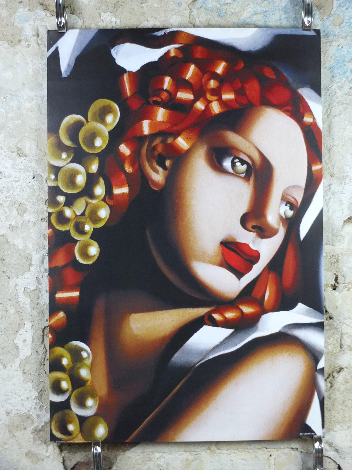 1990s Tamara de Lempicka Poster, L'Éclat, The Brilliance, 1932, Art Deco Nouveau cubism neoclassical style, exhibition, wall art decor