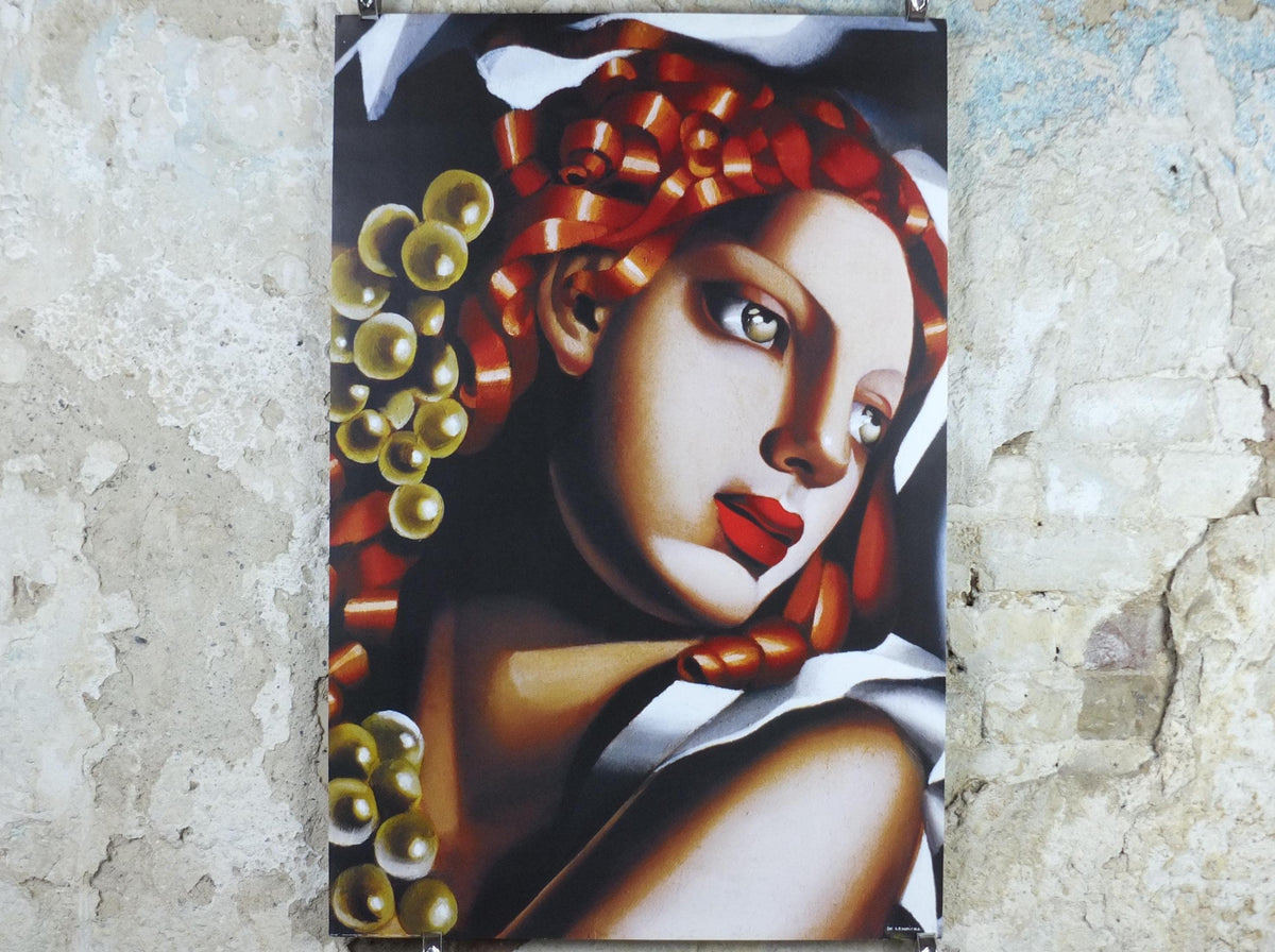 1990s Tamara de Lempicka Poster, L'Éclat, The Brilliance, 1932, Art Deco Nouveau cubism neoclassical style, exhibition, wall art decor