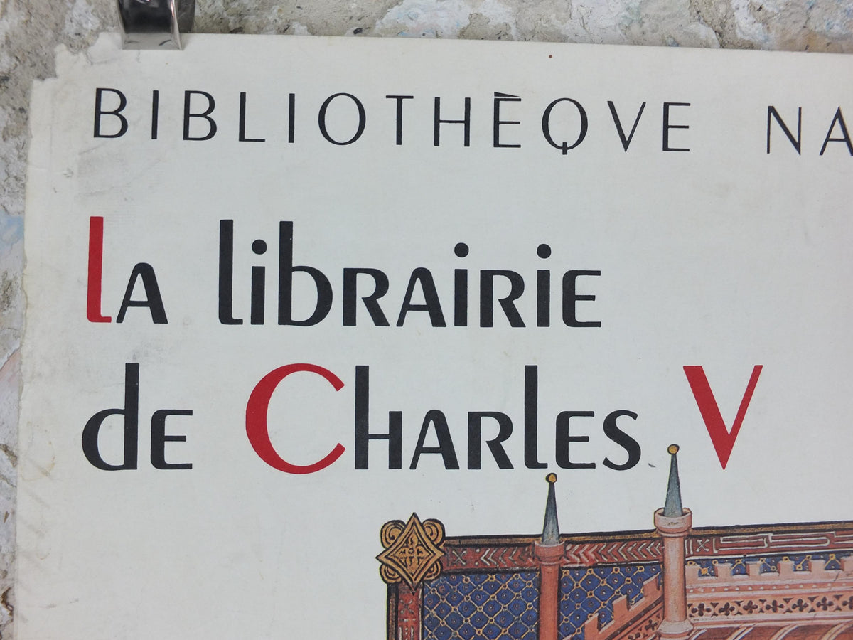 1968 King Charles V Poster, French Royal Library : 600 years anniversary, Bibliotheque Nationale Paris, wall art decor