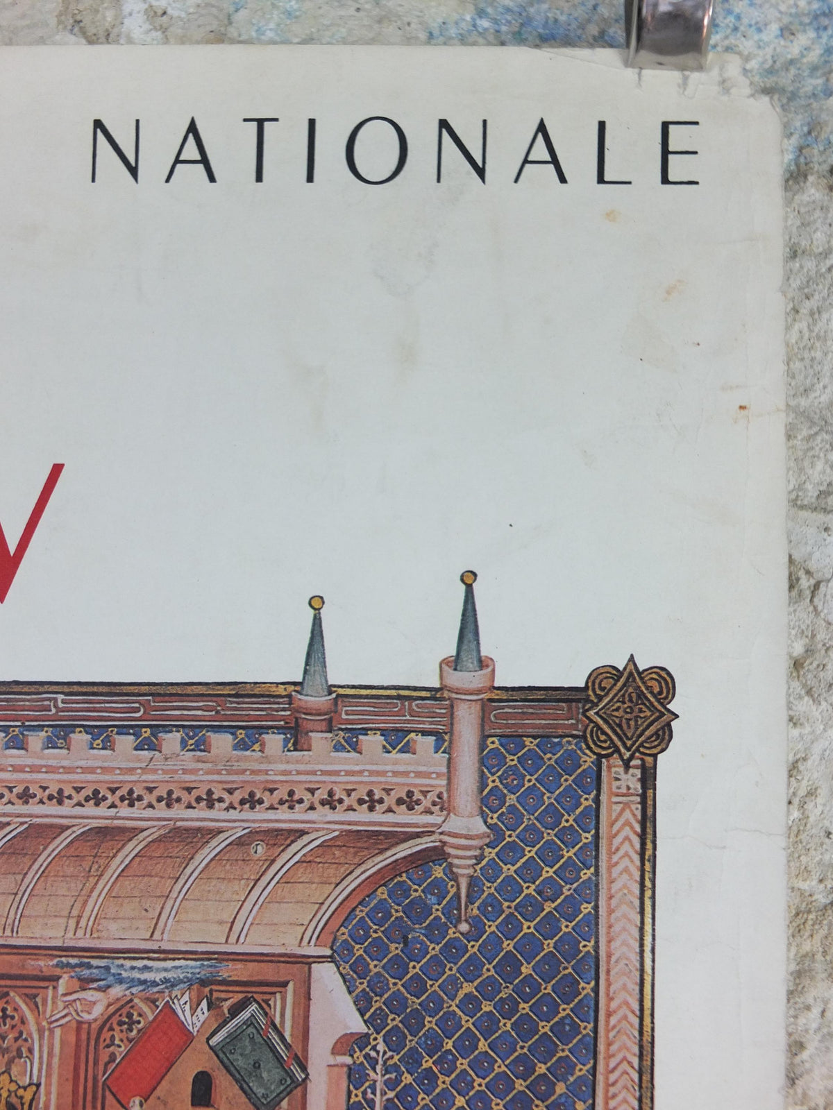 1968 King Charles V Poster, French Royal Library : 600 years anniversary, Bibliotheque Nationale Paris, wall art decor