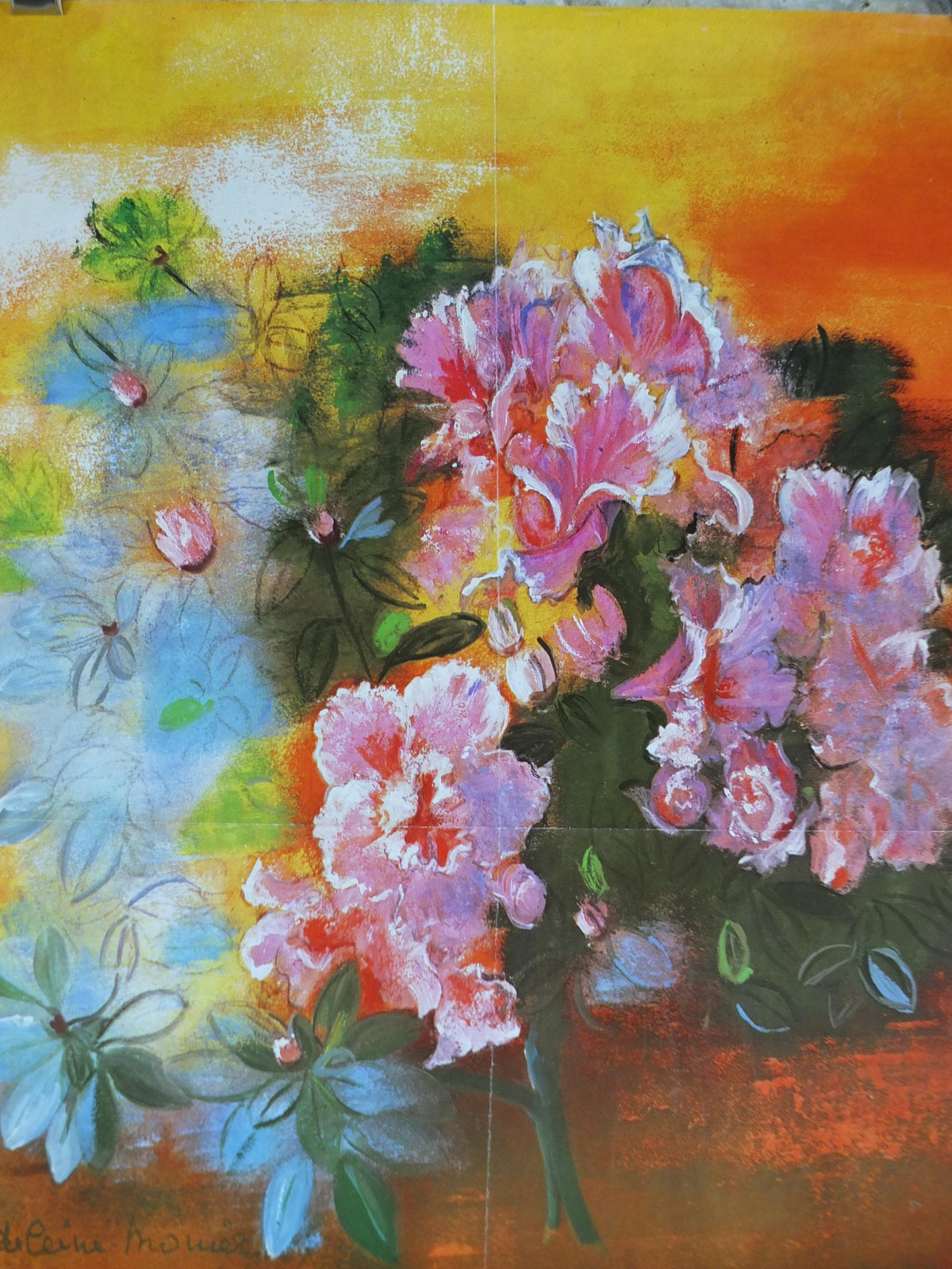 1979 Azaleas Poster, Azelees, Mairie de Paris Flower Show, Porte d'Auteuil, Jardin des Serres d'Auteuil, Garden botanical, wall art decor