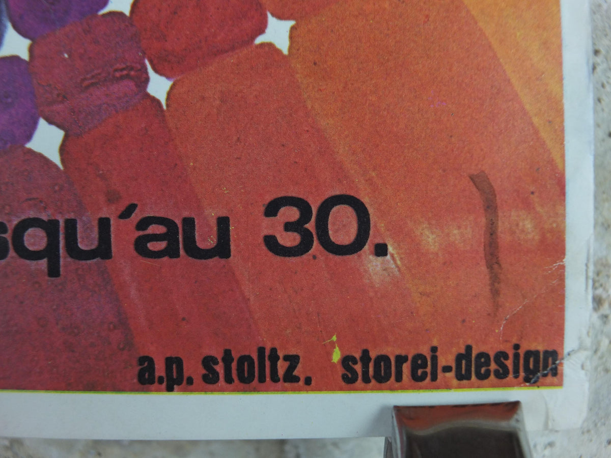 1972 1st International Mosaic Congress Poster, Palais des Congrès, Antibes, Advertising print, wall art retro decor