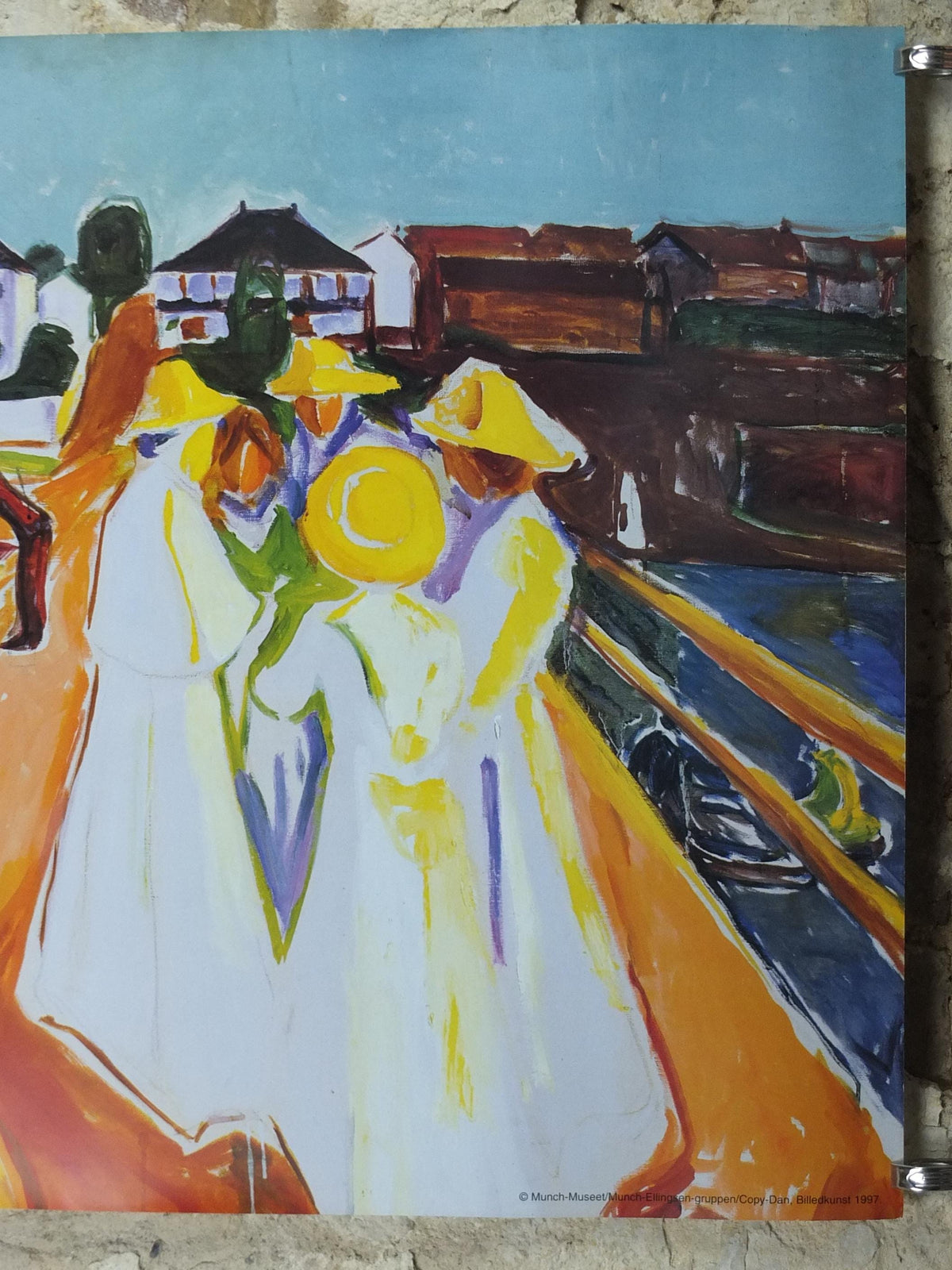 1997 Edvard Munch Poster, The Women on the Bridge 1935, Expressionism, gallery exhibition, wall art decor