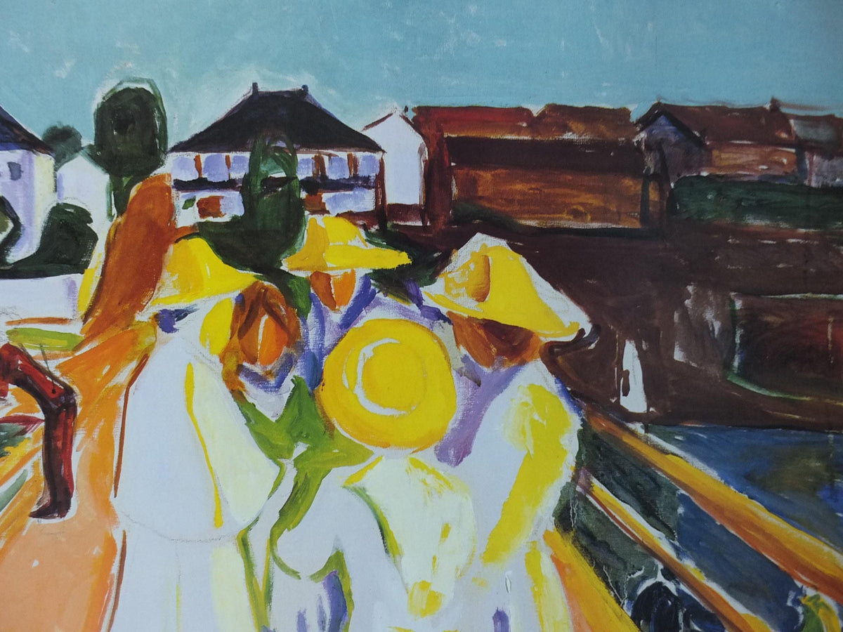1997 Edvard Munch Poster, The Women on the Bridge 1935, Expressionism, gallery exhibition, wall art decor