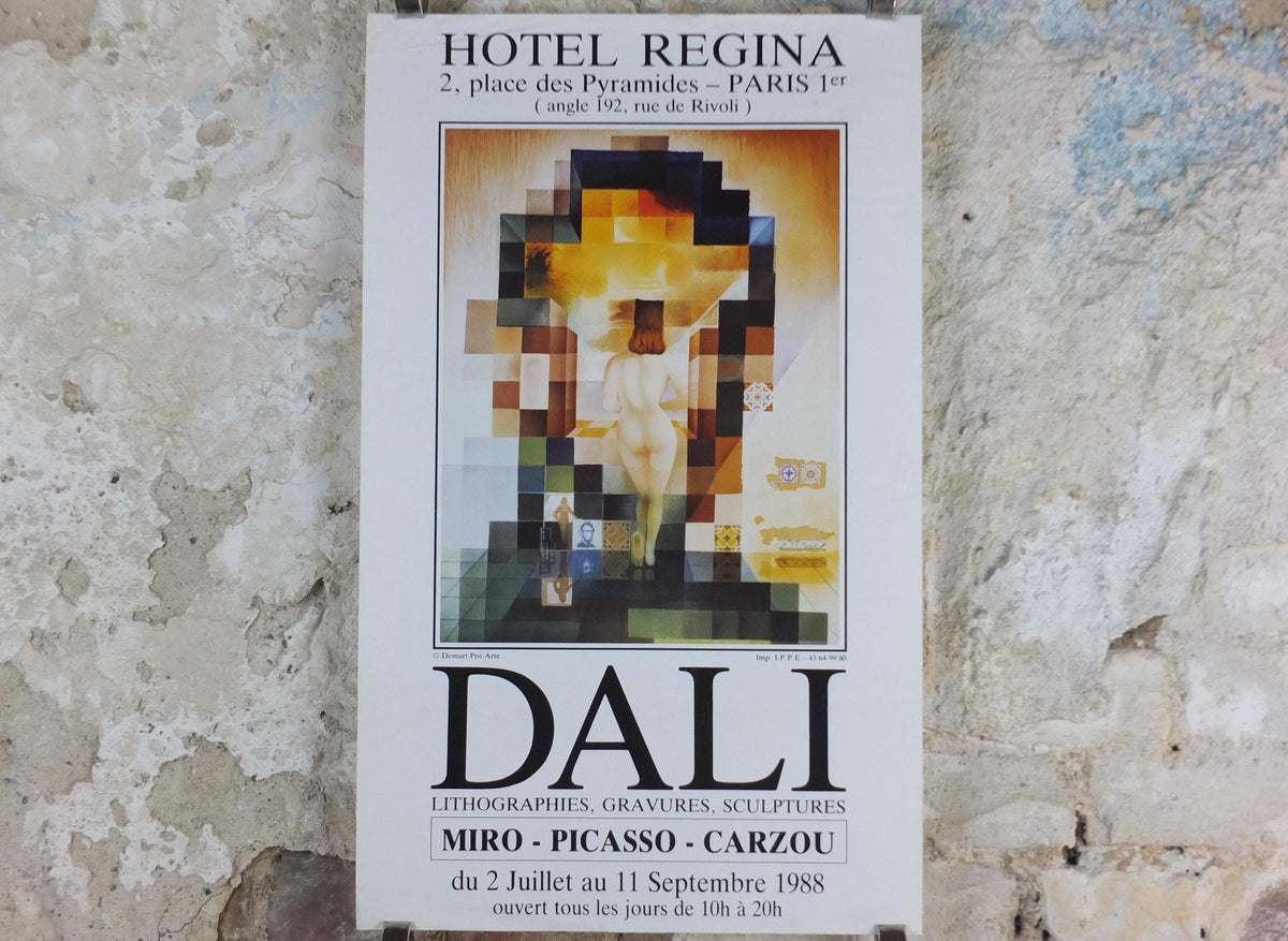 1988 Salvador Dali Poster, Gala Contemplating the Mediterranean Sea Abraham Lincoln Rothko, Neoclassic Cubism Dada Surrealism wall art decor
