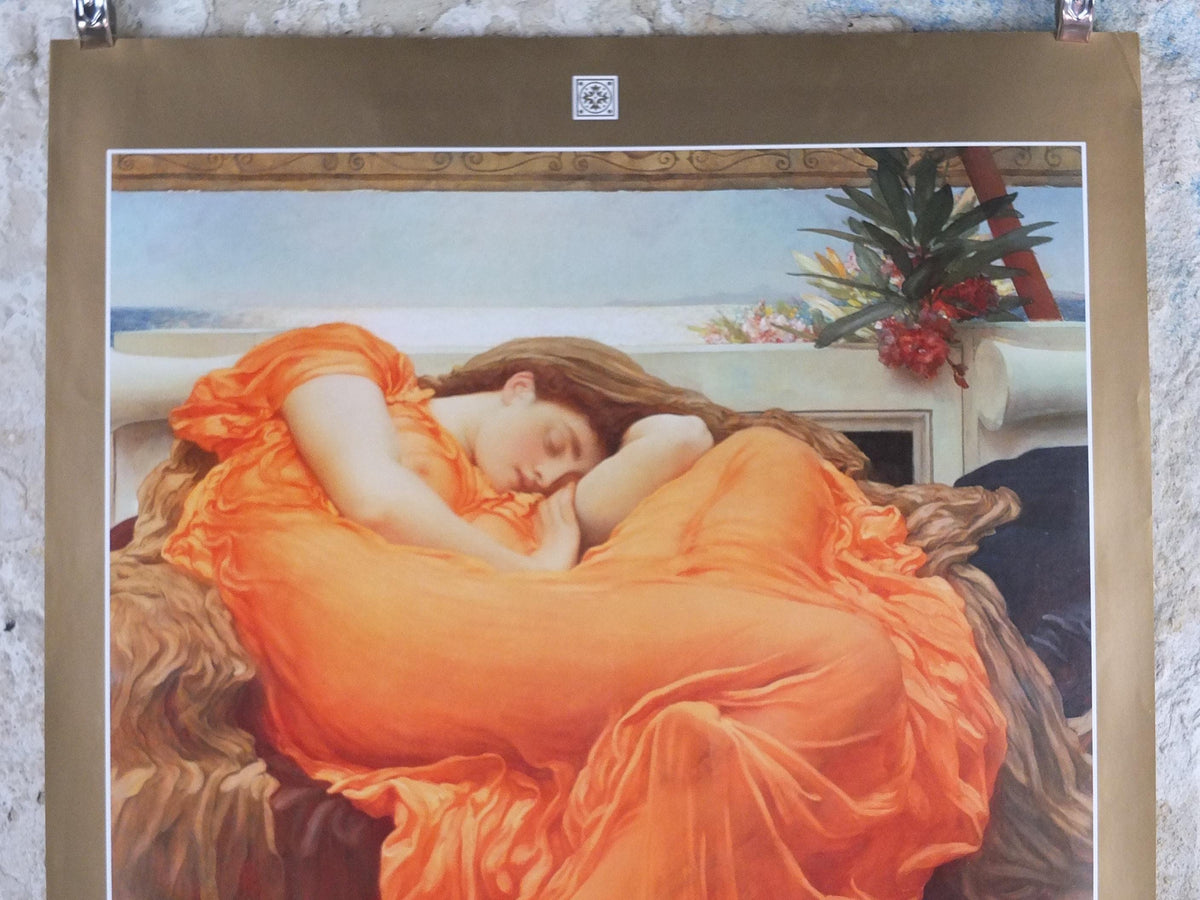 1998 Lord Frederic Leighton Poster, Flaming June, 19th century English painters, academisim art, artist gallery exhibition, wall art decor