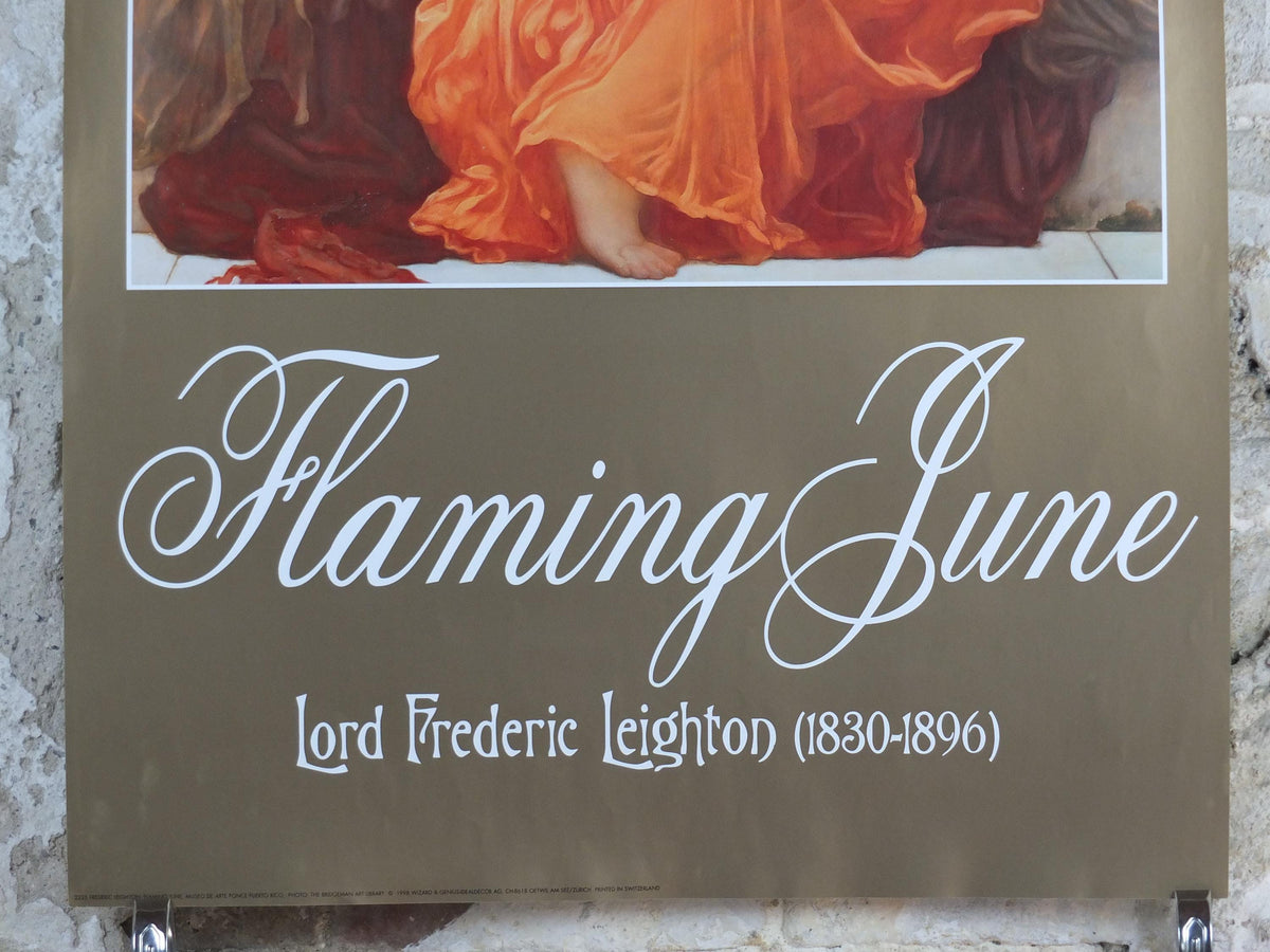 1998 Lord Frederic Leighton Poster, Flaming June, 19th century English painters, academisim art, artist gallery exhibition, wall art decor