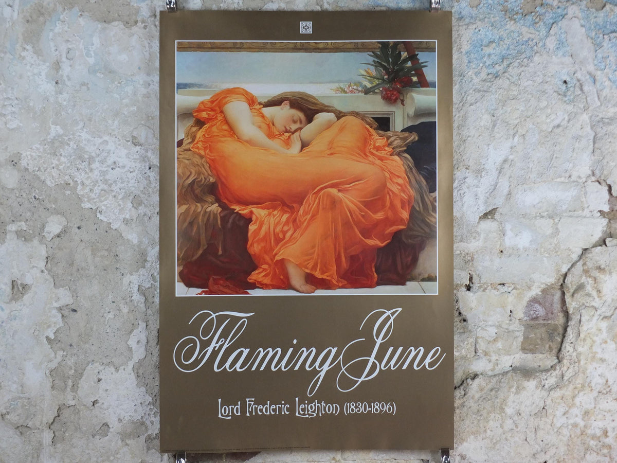 1998 Lord Frederic Leighton Poster, Flaming June, 19th century English painters, academisim art, artist gallery exhibition, wall art decor