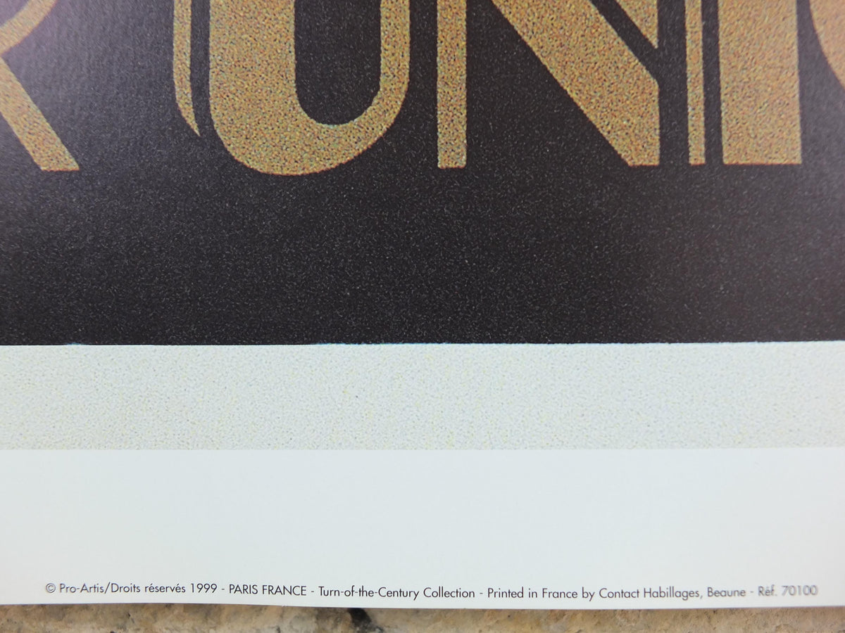 1999 Air Union Poster, Golden Ray Paris - London, Creation Publix, Air France Aviation, travel wall art decor