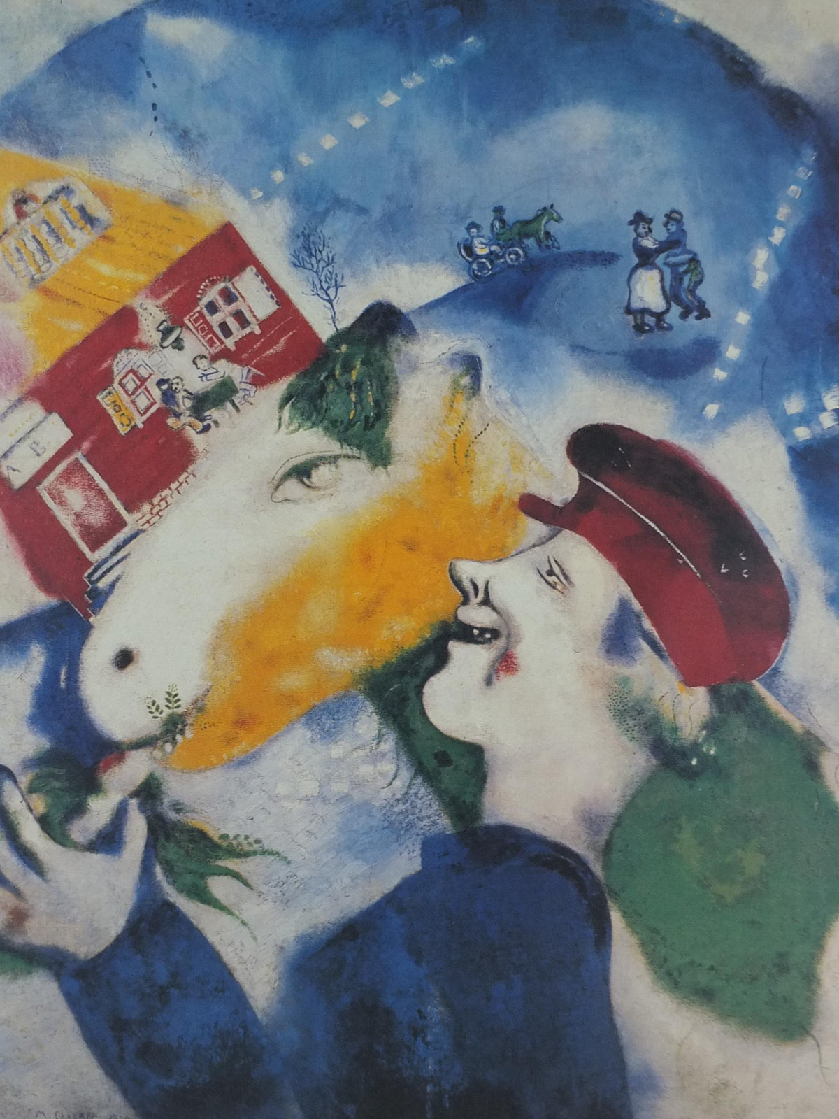 1983 Marc Chagall Poster, La Vie Paysanne 1925, The Peasant Life, Cubism and Expressionism, gallery exhibition, wall art decor