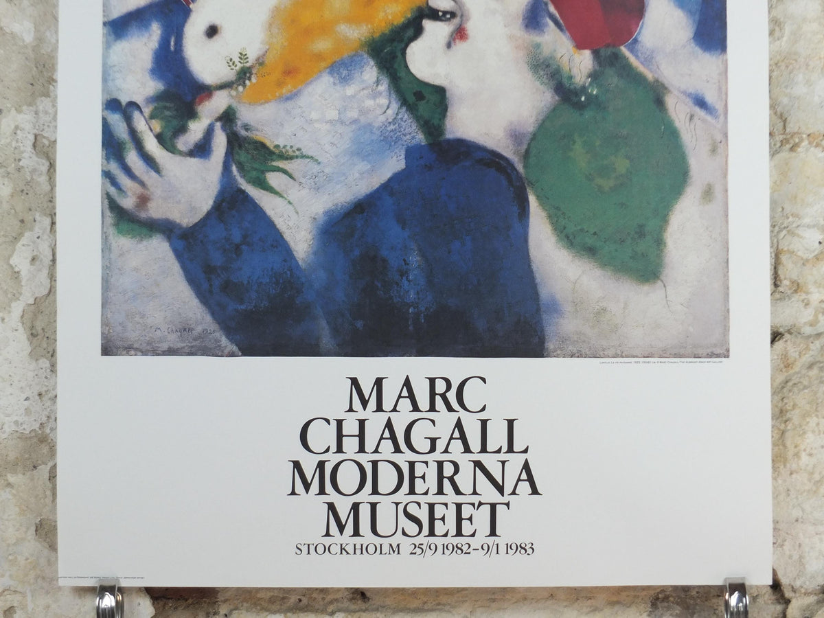 1983 Marc Chagall Poster, La Vie Paysanne 1925, The Peasant Life, Cubism and Expressionism, gallery exhibition, wall art decor