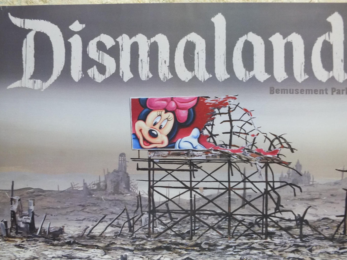 2000s Banksy Poster, Dismaland Bemusement Park, Jeff Gillette, Minnie Mouse, Pop Art gallery exhibition, wall art decor