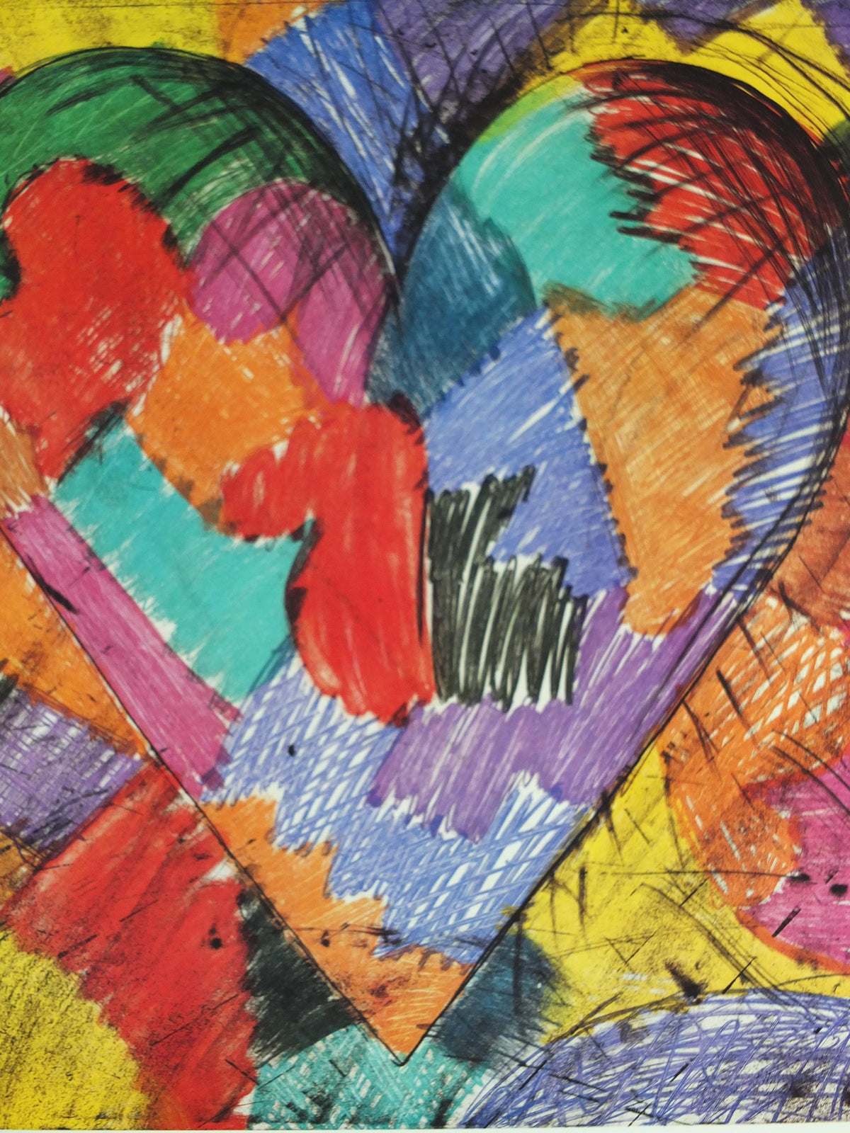 1983 Jim Dine Poster, Heart, Galerie Maeght, Pop Art and Neo Dada, gallery exhibition, wall art decor