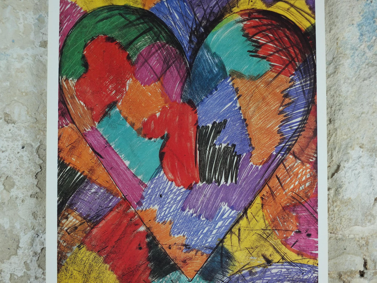 1983 Jim Dine Poster, Heart, Galerie Maeght, Pop Art and Neo Dada, gallery exhibition, wall art decor