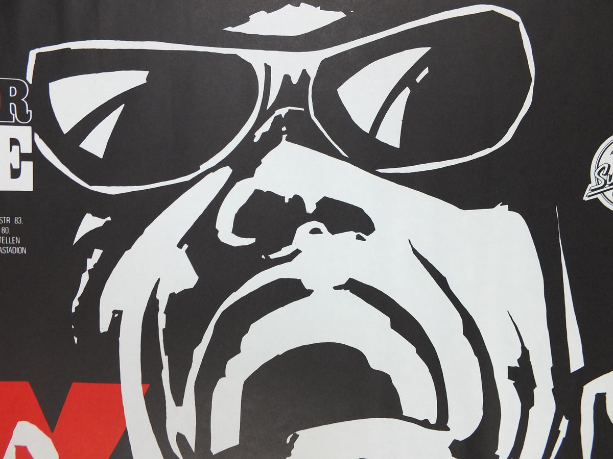 1983 Ray Charles Poster, American Summer in Berlin, Open Air Waldbühne, with The Raelettes + Big Band + Orchestra, Music wall art decor