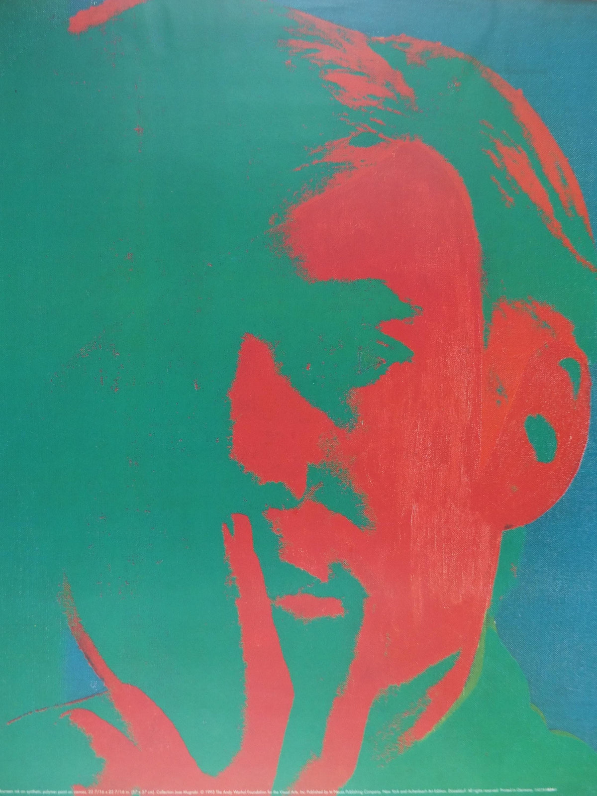 1993 Andy Warhol Poster, Self Portrait 1966 1967, Pop Art, Expressionism, Modernism, gallery wall art decor