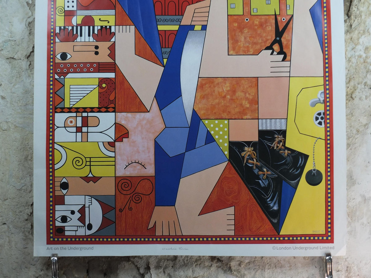 1992 Tube London Underground Poster, Covent Garden, A Garden for All Seasons, by Caroline Anne Brice, travel history, wall art decor