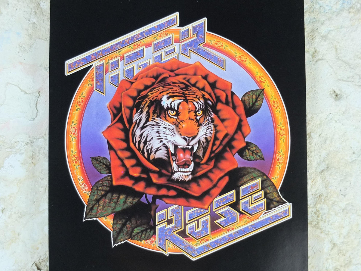 1976 Grateful Dead Poster, Robert Hunter and Jerry Garcia, Tiger Rose, by Stanley Mouse and Alton Kelley, music wall art decor