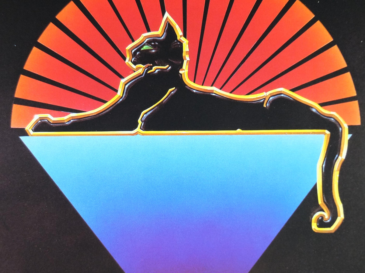 1976 Jerry Garcia Band Poster, Cats under the Stars, Sphinx, by Stanley Mouse and Alton Kelley, music wall art decor