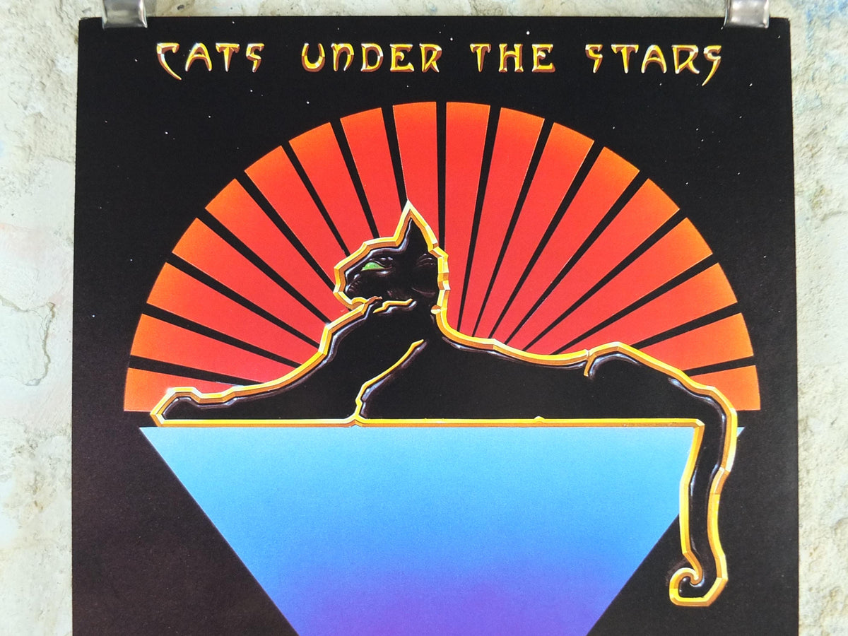 1976 Jerry Garcia Band Poster, Cats under the Stars, Sphinx, by Stanley Mouse and Alton Kelley, music wall art decor