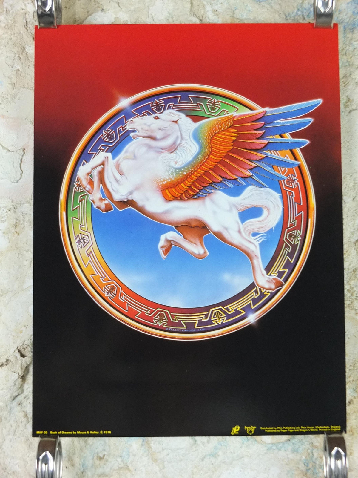 1976 Steve Miller Band Poster, Book of Dreams, by Stanley Mouse and Alton Kelley, music wall art decor