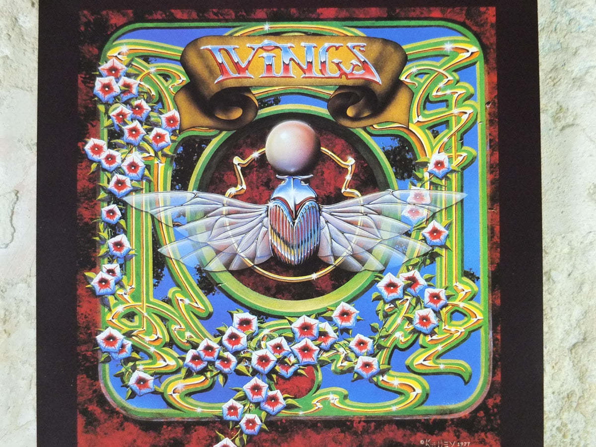 1977 Paul McCartney Wings Poster, In Concert, Beatles, by Stanley Mouse and Alton Kelley, music wall art decor