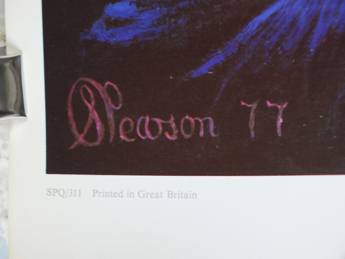 1977 Stephen Pearson Poster, Le Reve en Bleu, The Dream in Blue, British surrealist, wall art decor