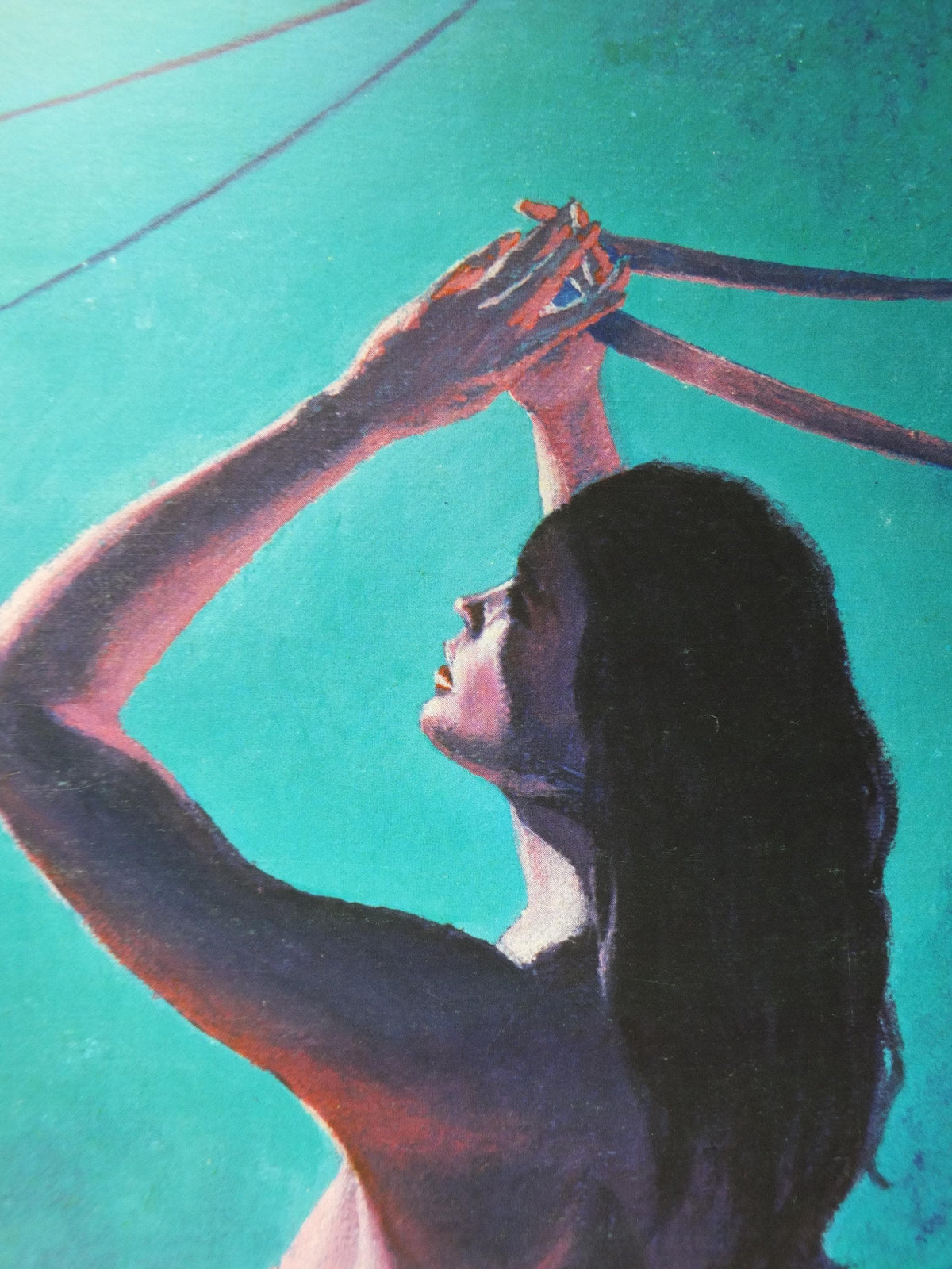 1977 Stephen Pearson Poster, Le Reve en Bleu, The Dream in Blue, British surrealist, wall art decor
