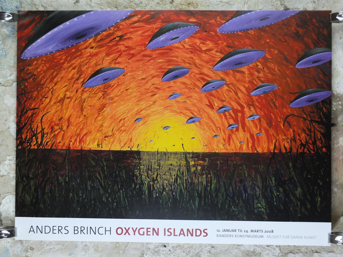 2008 Anders Brinch Poster, UFOs, Unidentified Flying Objects, Oxygen Islands, Science Fiction